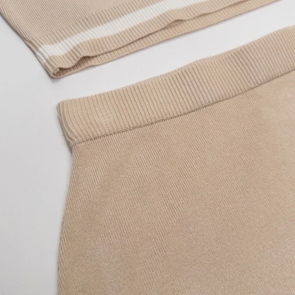 Sincerely‎ Jules Skirt Set Women Small Beige Sweater Vest Two Piece - Picture 3 of 16